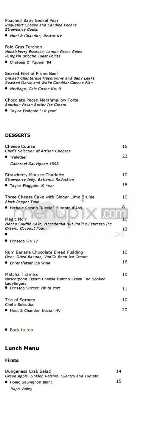 Jaan (Raffles L'Ermitage) - Beverly Hills, CA menu_pic