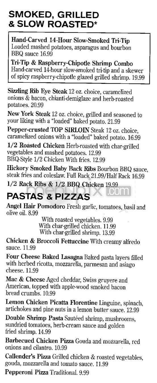 Callender's - Los Angeles, CA menu_pic