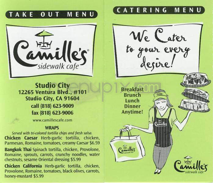 Camille's Sidewalk Cafe - Studio City, CA menu_pic