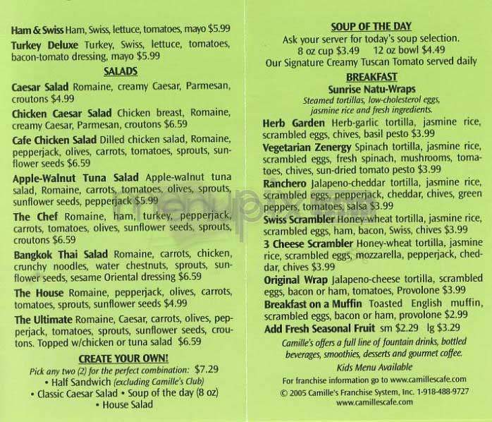 Camille's - Los Angeles, CA menu_pic