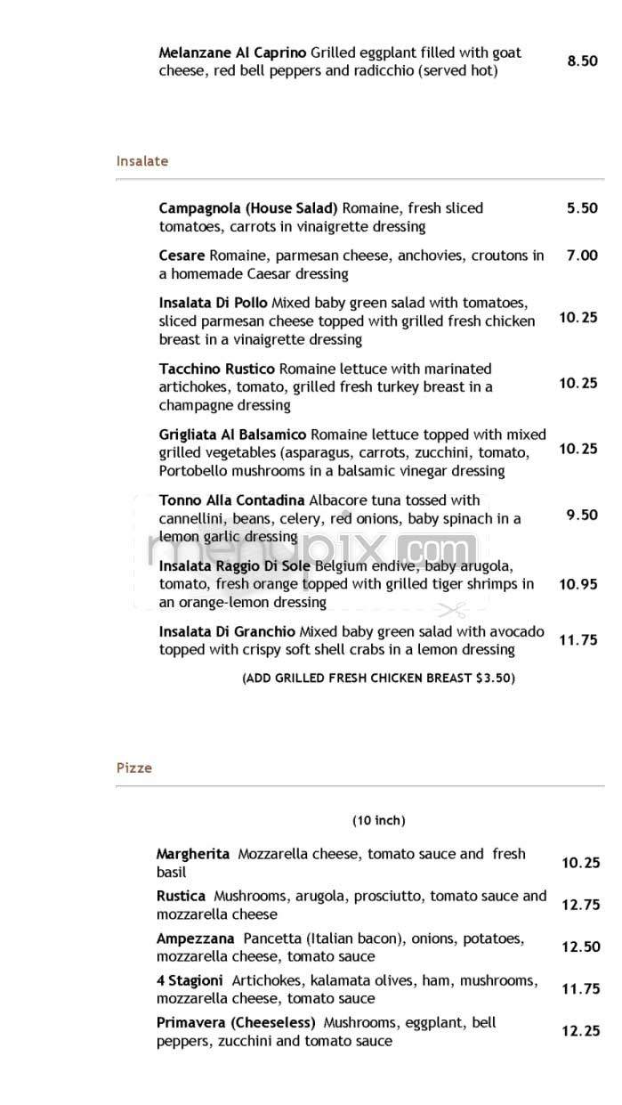 Campagnola - Los Angeles, CA menu_pic