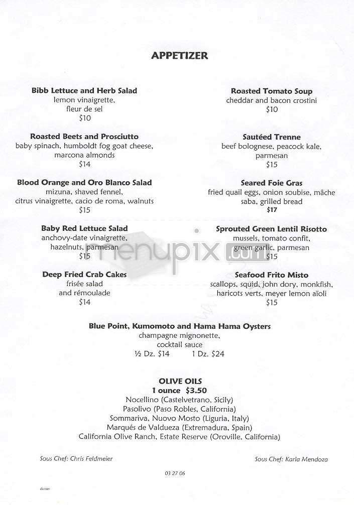 Campanile - Los Angeles, CA menu_pic
