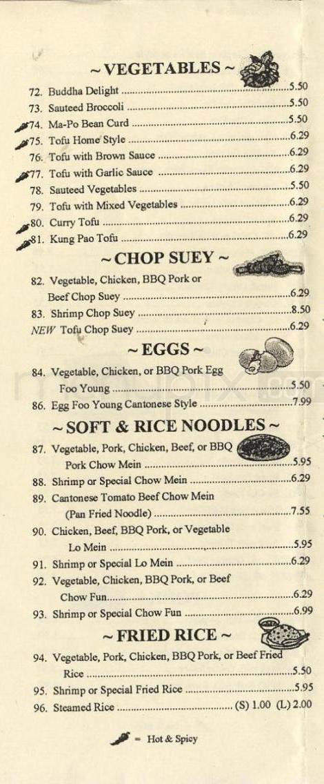Canton Restaurant - West Hollywood, CA menu_pic