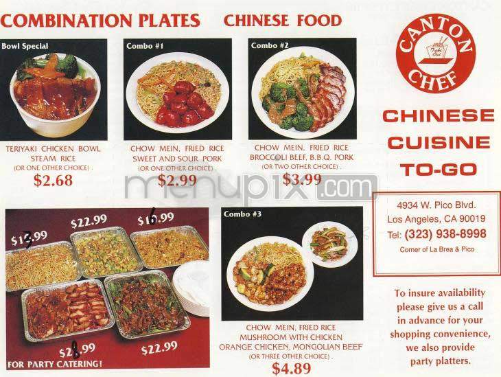 Canton Chef - Los Angeles, CA menu_pic