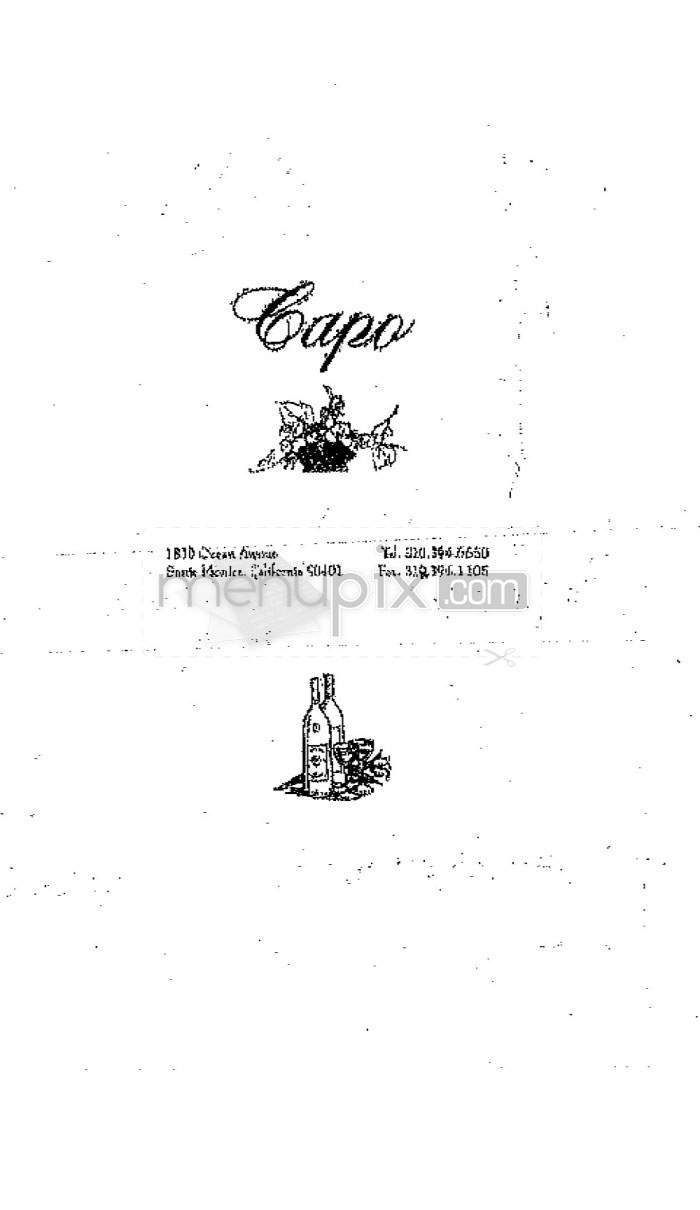 Capo - Santa Monica, CA menu_pic