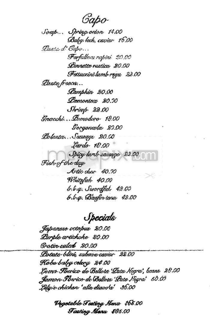 Capo - Santa Monica, CA menu_pic