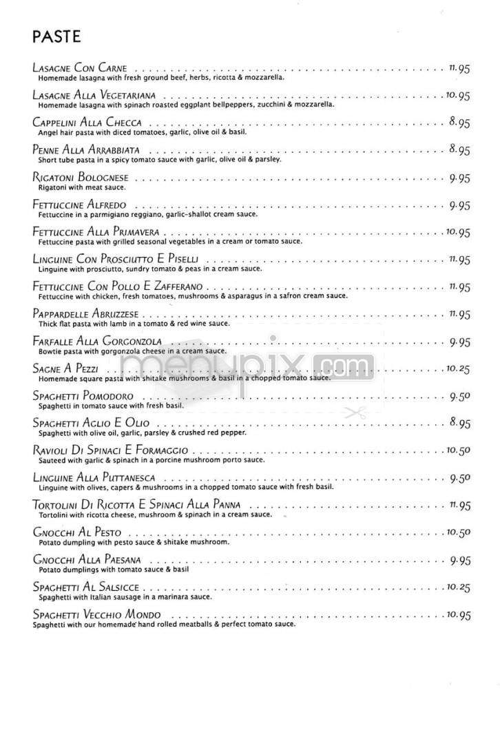 Capperi Ristorante - Los Angeles, CA menu_pic