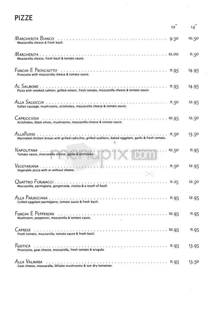 Capperi Ristorante - Los Angeles, CA menu_pic