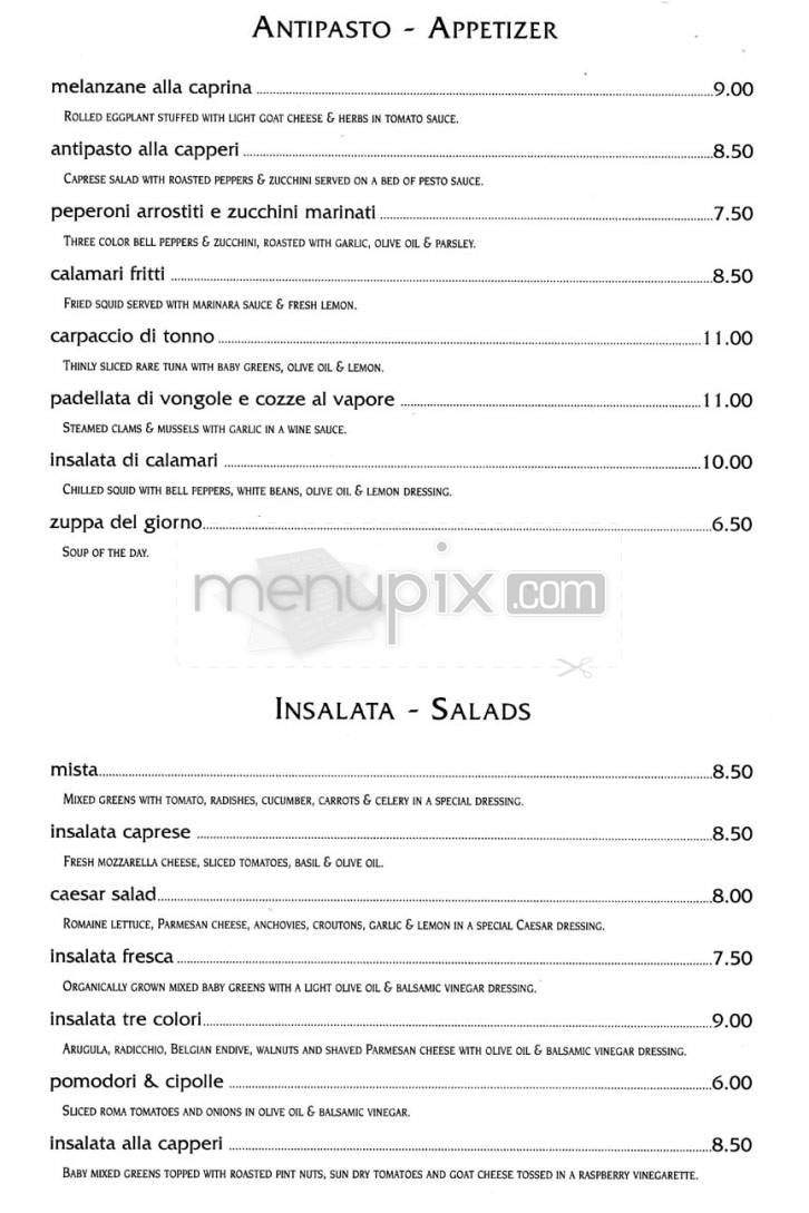 Capperi Ristorante - Los Angeles, CA menu_pic
