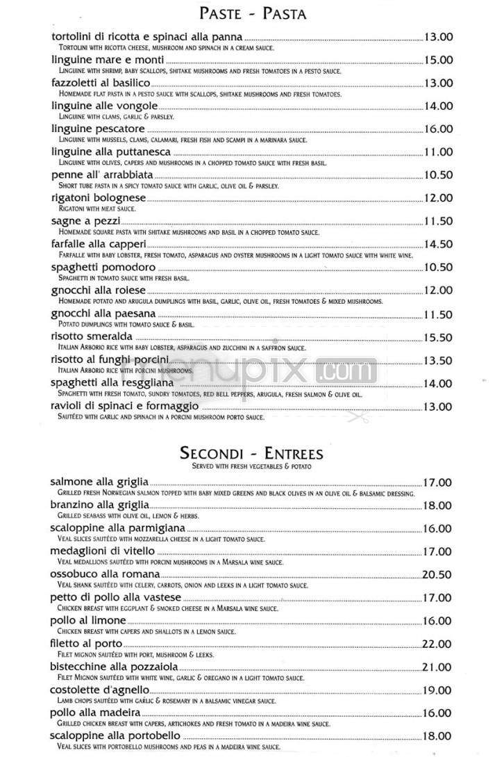 Capperi Ristorante - Los Angeles, CA menu_pic
