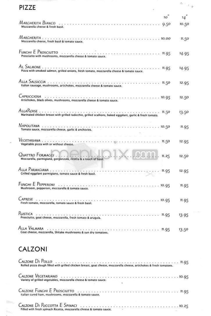Capperi Ristorante - Los Angeles, CA menu_pic
