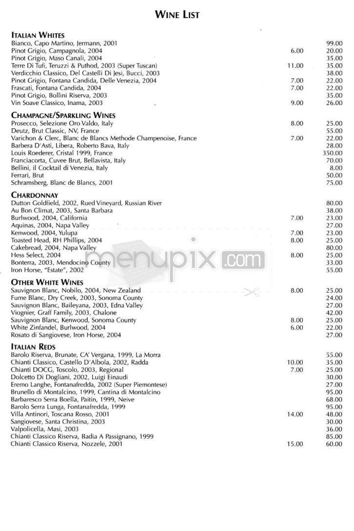 Capperi Ristorante - Los Angeles, CA menu_pic
