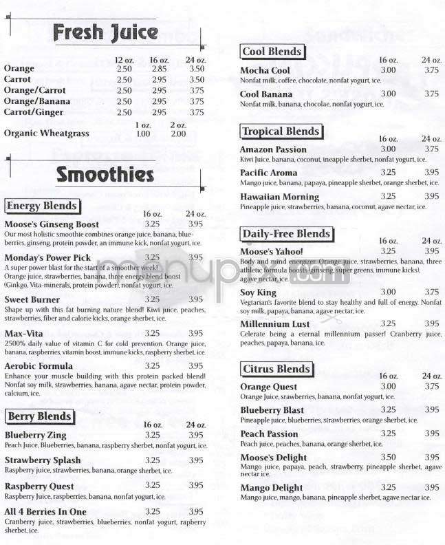 Cappuccino's - Los Angeles, CA menu_pic