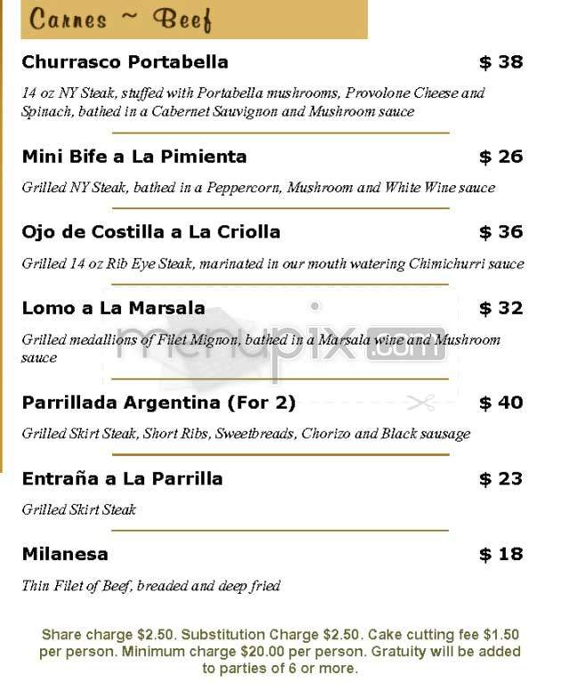 Carlitos Gardel - West Hollywood, CA menu_pic