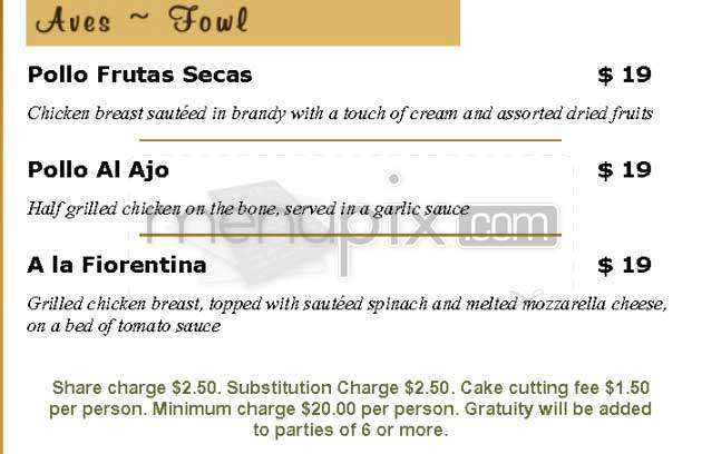 Carlitos Gardel - West Hollywood, CA menu_pic