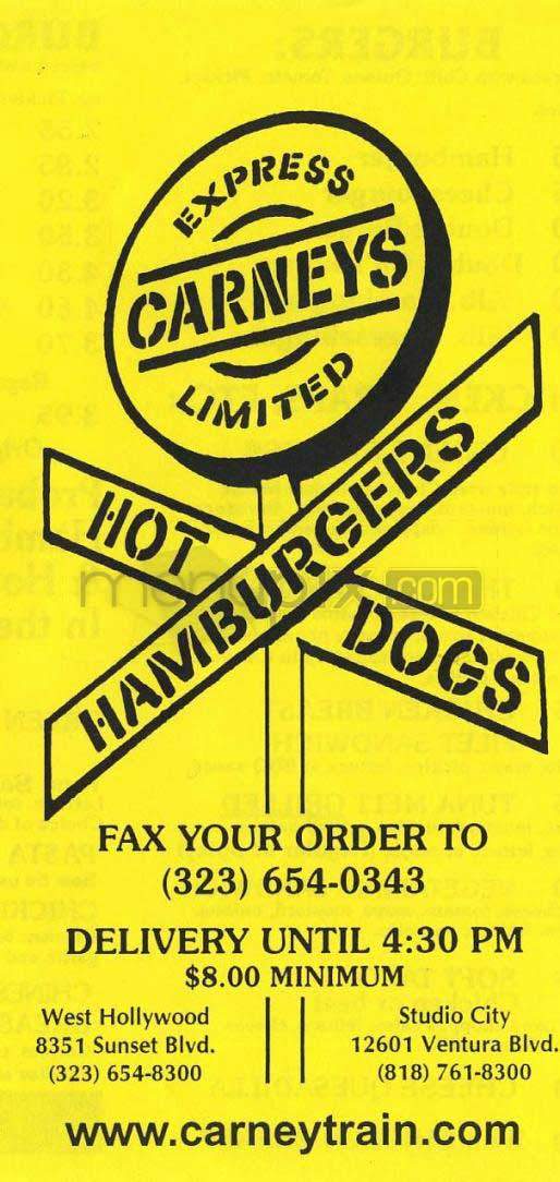 Carney's - West Hollywood, CA menu_pic