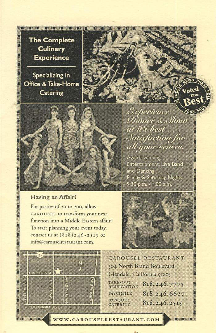 Carousel - Glendale, CA menu_pic