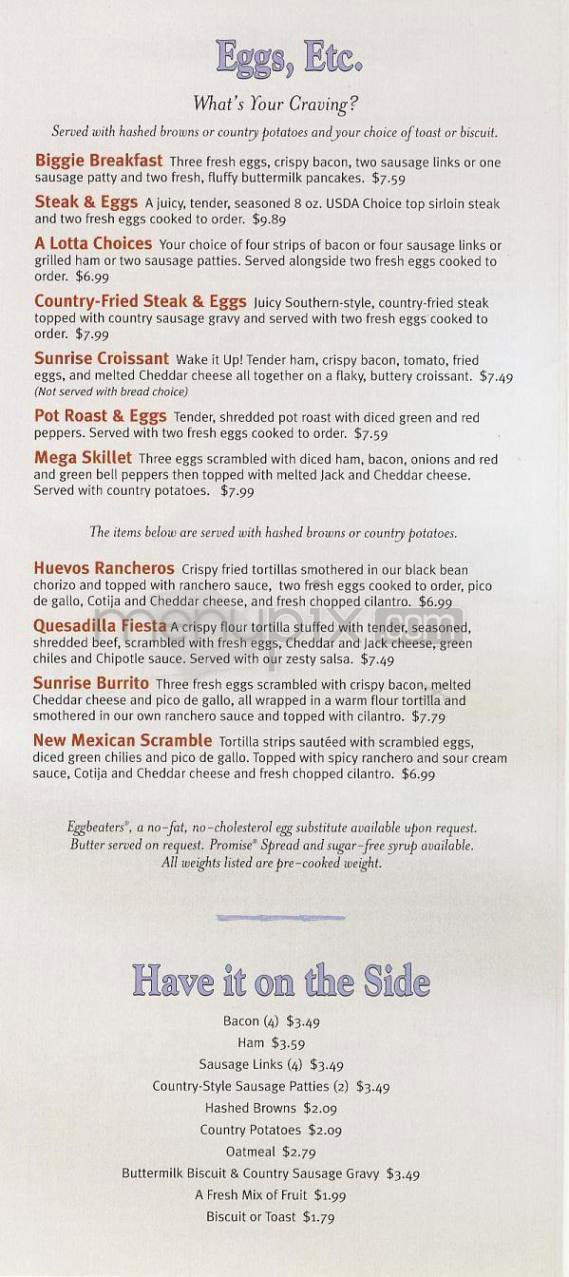 Carrows - Tarzana, CA menu_pic