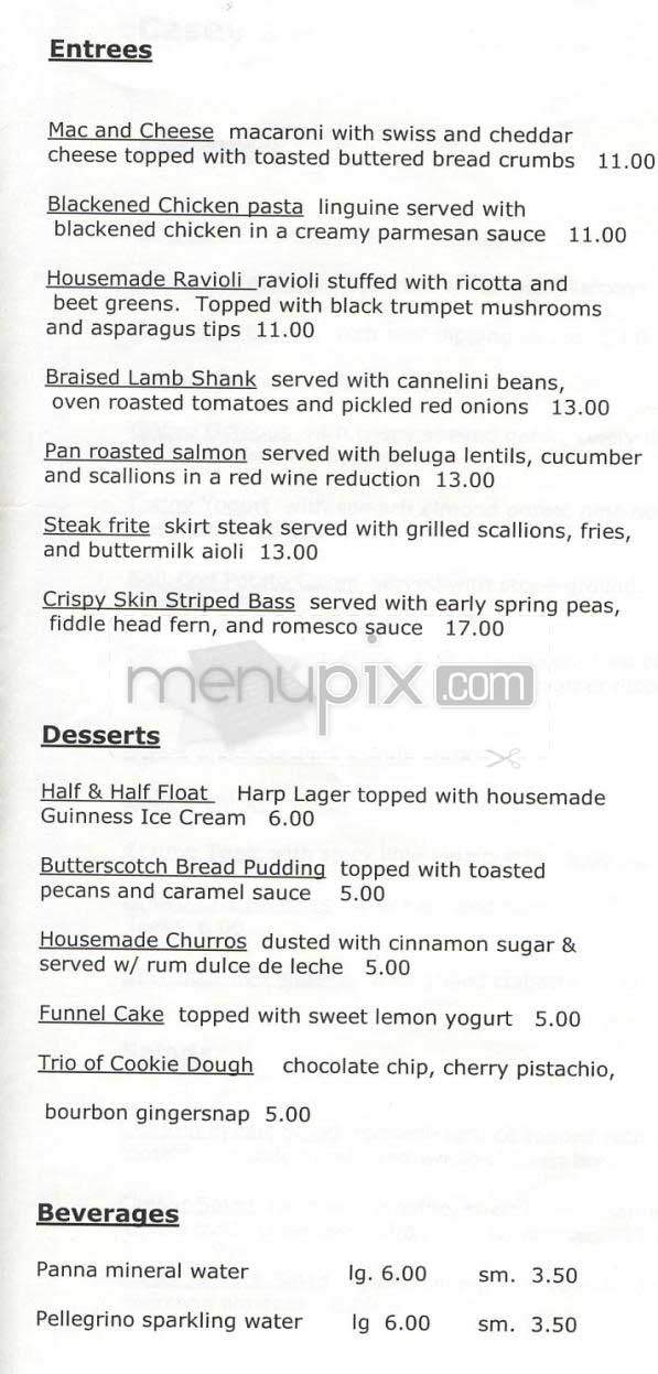 Casey's - Los Angeles, CA menu_pic
