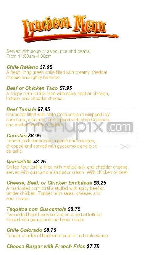 Casita Del Campo - Los Angeles, CA menu_pic