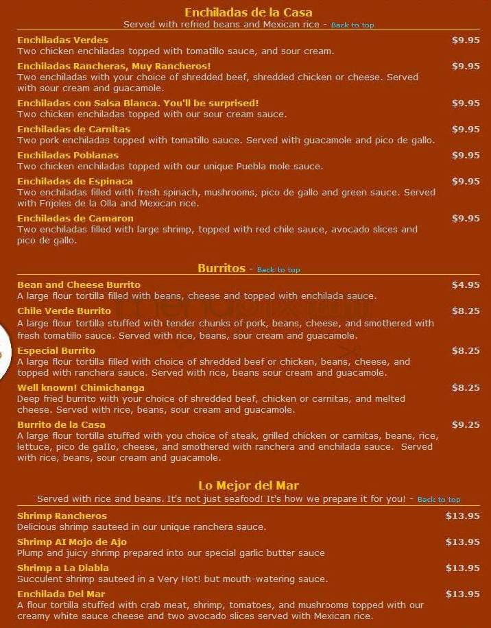 Castaneda Grill - Pasadena, CA menu_pic