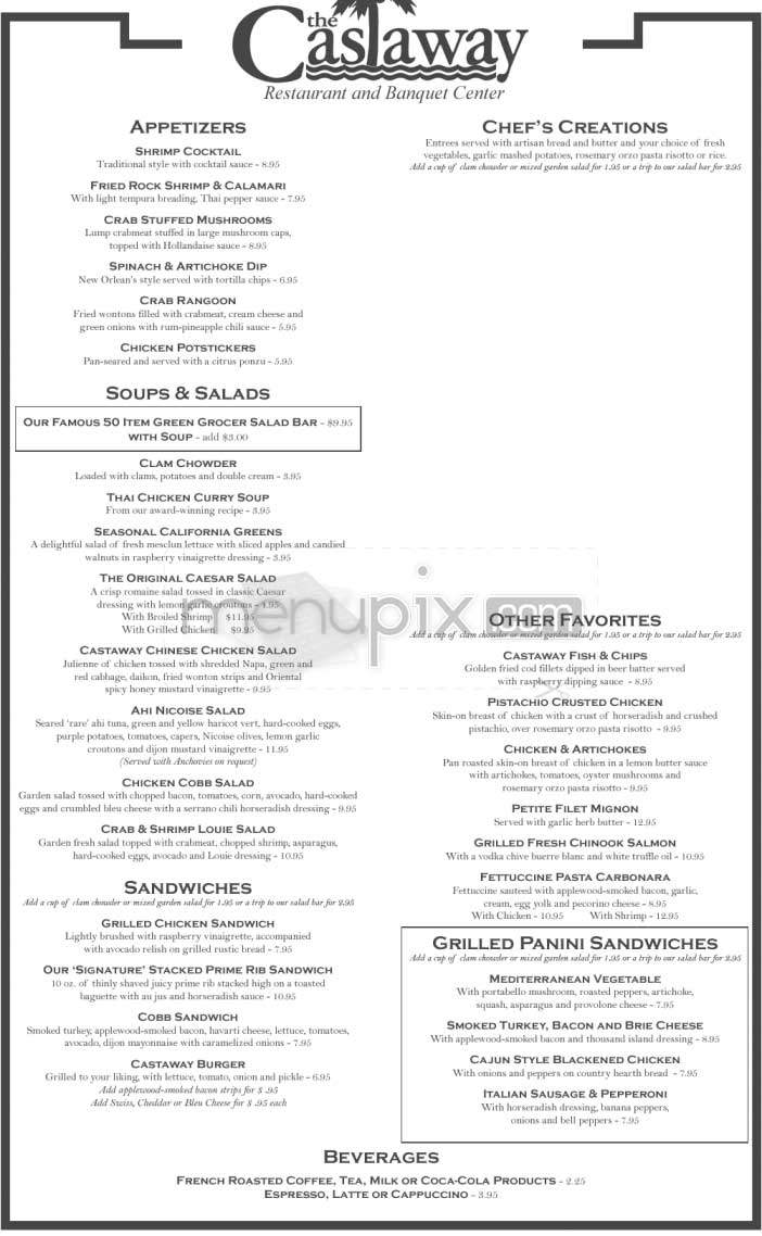 Castaway - Burbank, CA menu_pic