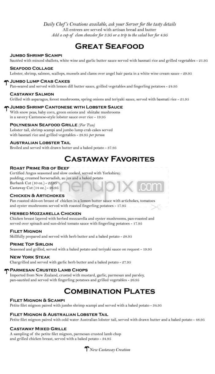 Castaway - Burbank, CA menu_pic
