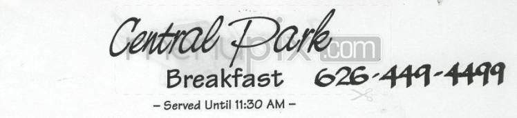 Central Park Cafe - Pasadena, CA menu_pic