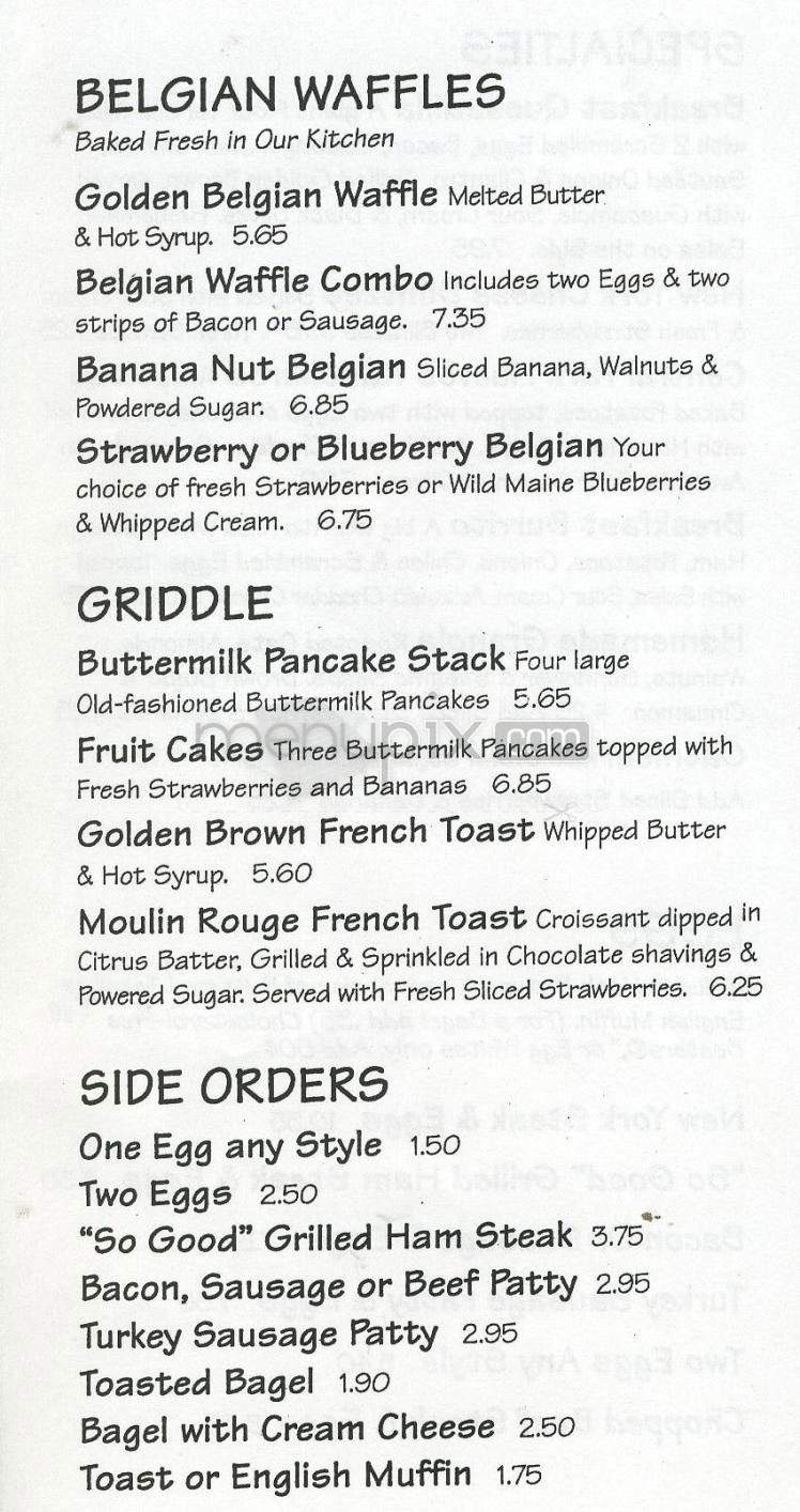 Central Park Cafe - Pasadena, CA menu_pic