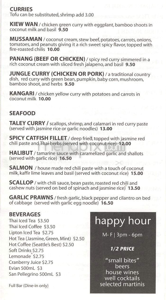 Chadaka Thai - Burbank, CA menu_pic