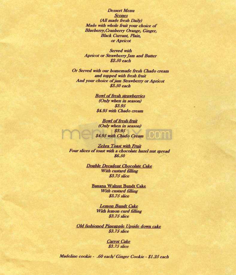 Chado Tea Room - Pasadena, CA menu_pic