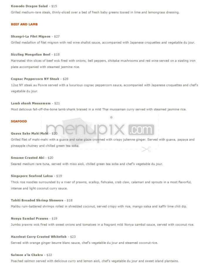 Chakra - Manhattan Beach, CA menu_pic