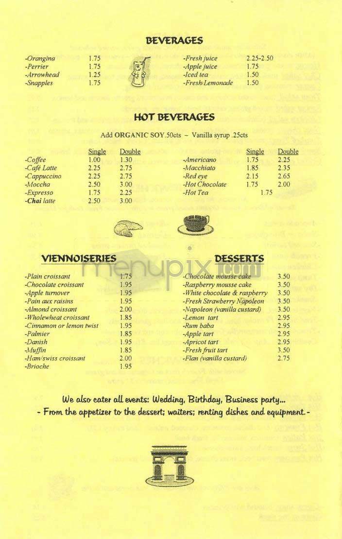Champs Elysees - Beverly Hills, CA menu_pic