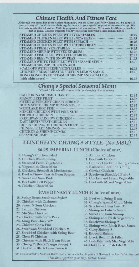 Chang's of Brentwood - Los Angeles, CA menu_pic