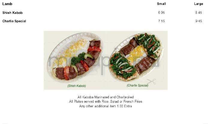 Charlie Kabob - Los Angeles, CA menu_pic