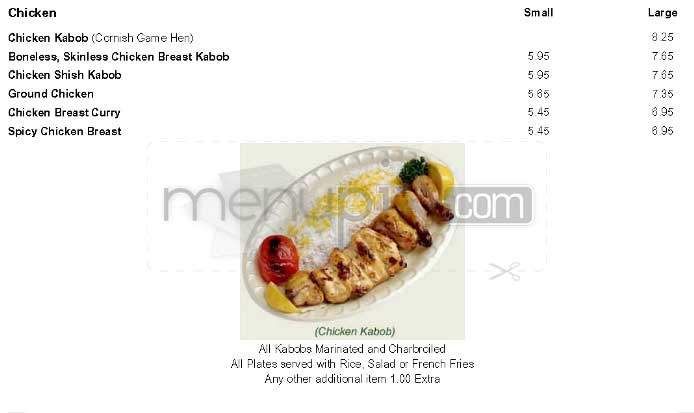 Charlie Kabob - Los Angeles, CA menu_pic
