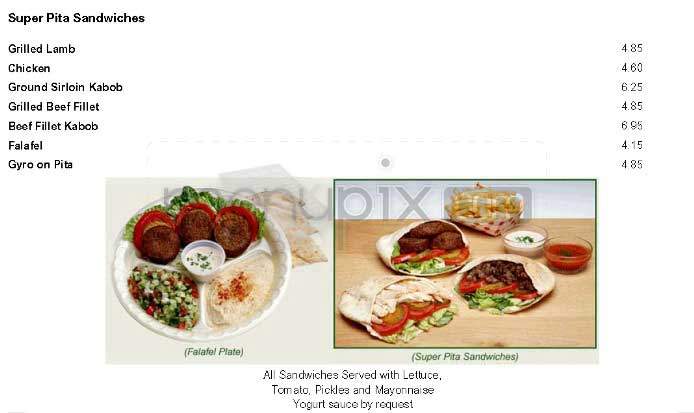 Charlie Kabob - Los Angeles, CA menu_pic