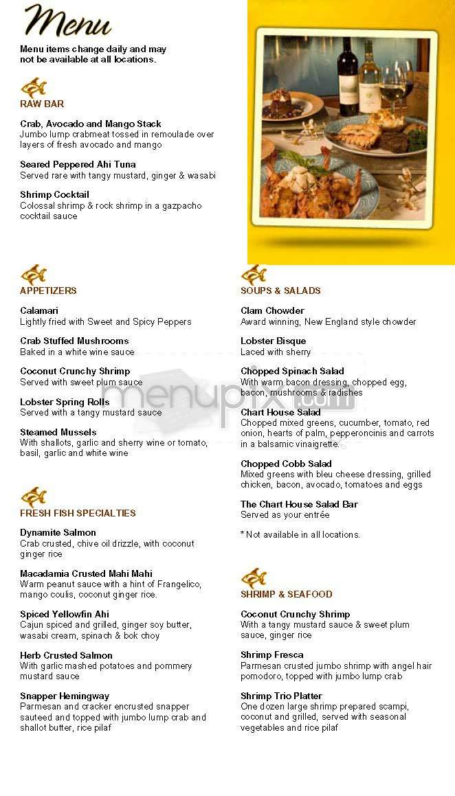 Chart House - Malibu, CA menu_pic