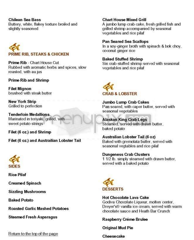 Chart House - Malibu, CA menu_pic
