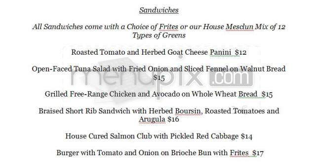 Bar Marmont (Chateau Marmont) - West Hollywood, CA menu_pic