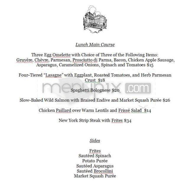Bar Marmont (Chateau Marmont) - West Hollywood, CA menu_pic