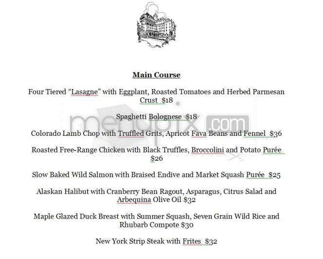 Bar Marmont (Chateau Marmont) - West Hollywood, CA menu_pic
