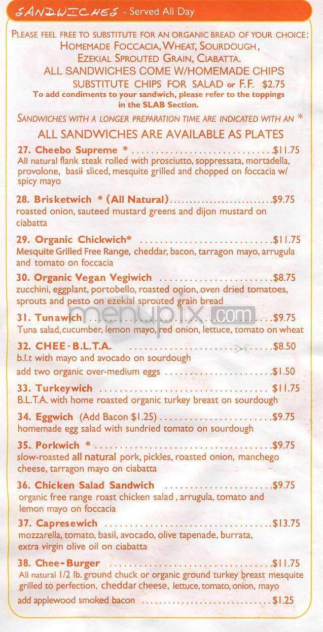 Cheebo - West Hollywood, CA menu_pic