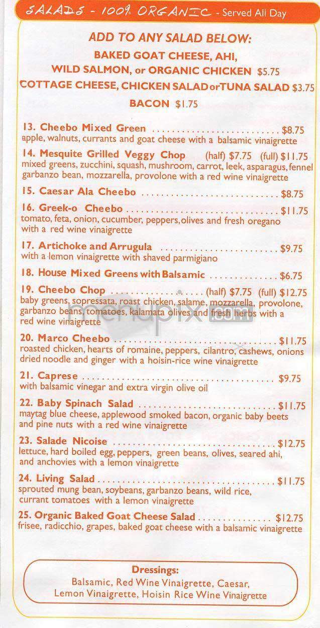 Cheebo - West Hollywood, CA menu_pic