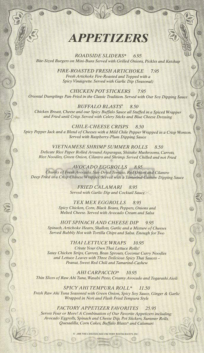 /324429/The-Cheesecake-Factory-Menu-Mesa-AZ - Mesa, AZ