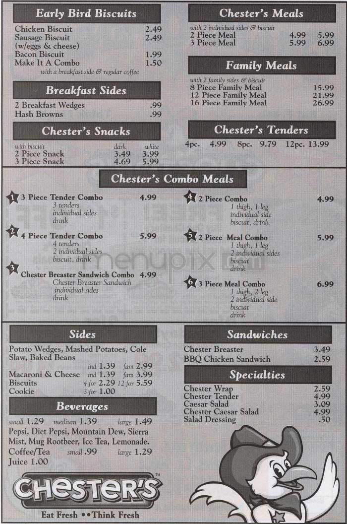 Chester's - Los Angeles, CA menu_pic