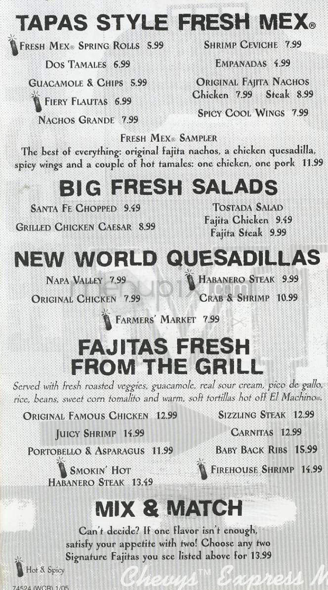 /5572665/Chevys-Fresh-Mex-Menu-Roseville-CA - Roseville, CA