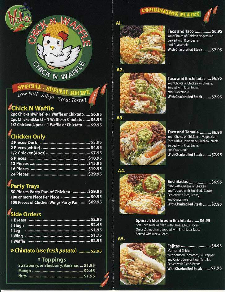 Chick N Waffle - Los Angeles, CA menu_pic