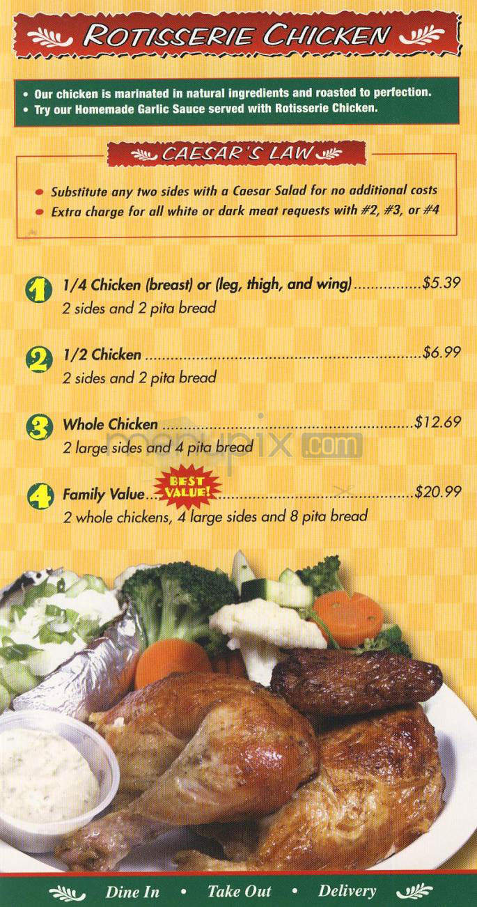 Chicken Dijon - Redondo Beach, CA menu_pic