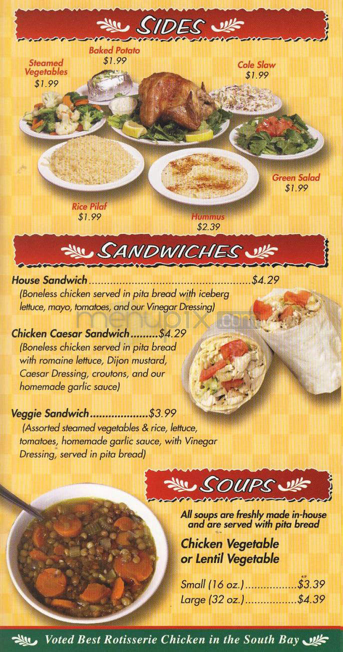 Chicken Dijon - Redondo Beach, CA menu_pic